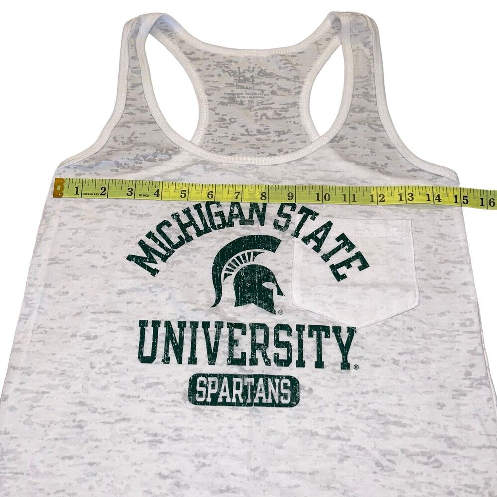 Michigan State University Tank Top MSU Burnout - Picture 4 of 7